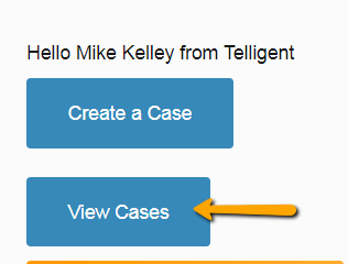 Image with the View Cases button pointed to with an arrow