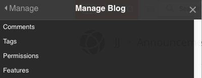 manage blogs