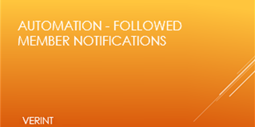 Followed Member Notifications